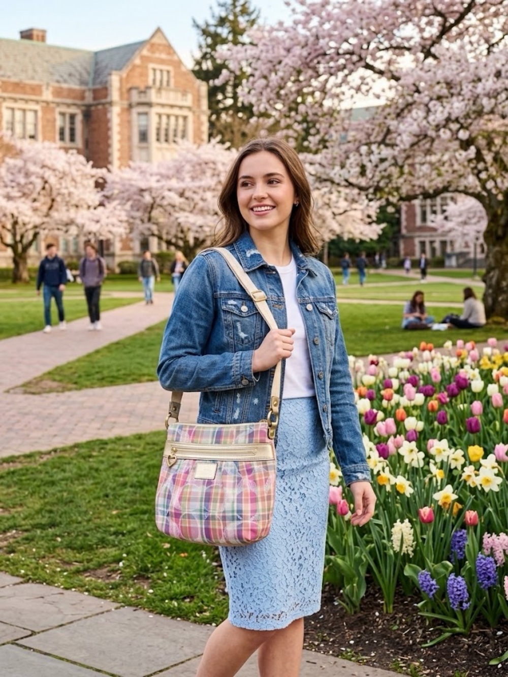 COACH Plaid crossbody and wallet